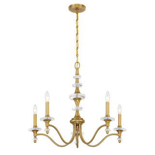 Champlain 5-Light Chandelier in Warm Brass