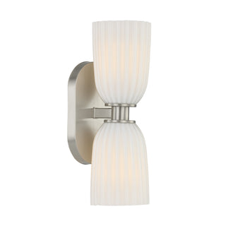 Baldwin 2-Light Wall Wall Sconce in Satin Nickel