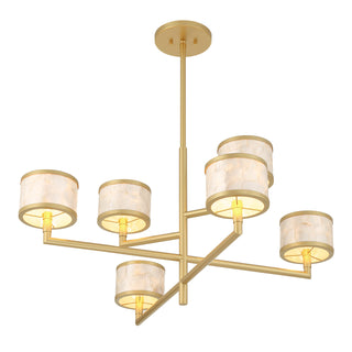 Mariquita 6-Light Chandelier in Spun Gold by Breegan Jane