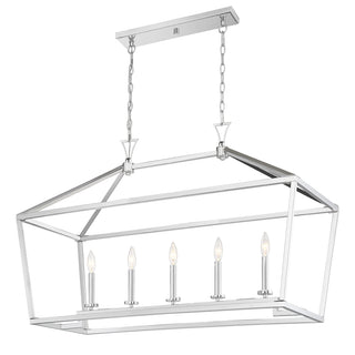 Townsend 5-Light Linear Chandelier in Polished Nickel
