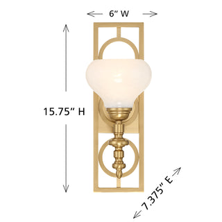 Allston 1-Light Wall Sconce in Warm Brass