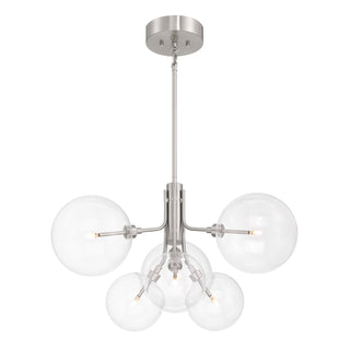 6-Light Chandelier in Brushed Nickel