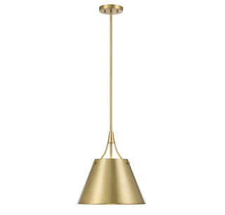 Willis 1-Light Pendant in Warm Brass