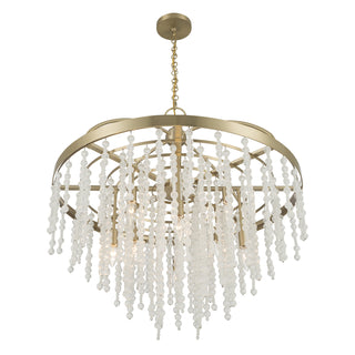 Jeanette 8-Light Chandelier in Noble Brass