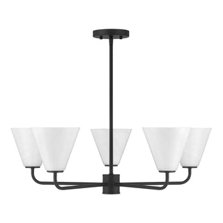 Blair 5-Light Chandelier in Matte Black