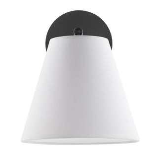 1-Light Wall Sconce in Matte Black (Set of 2)