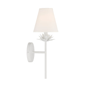 1-Light Wall Sconce in White