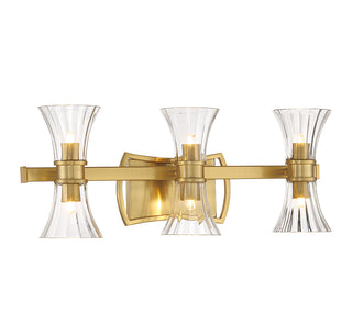 Bennington 6-Light LED Bathroom Vanity Light in Warm Brass