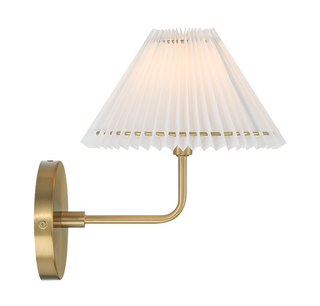 1-Light Wall Sconce in Natural Brass