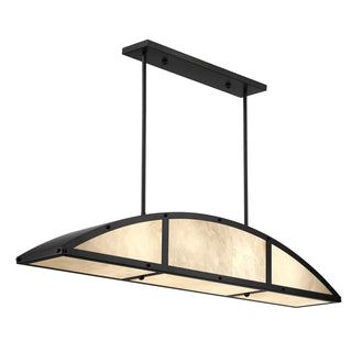 Legacy 4-Light Linear Chandelier in Matte Black by Breegan Jane