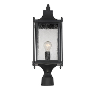 Dunnmore 1-Light Outdoor Post Lantern in Black