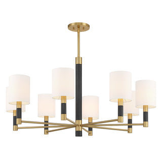 Conrad 8-Light Chandelier in Warm Brass