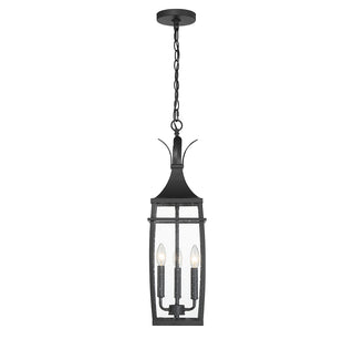 Montpelier 3-Light Outdoor Hanging Lantern in Matte Black
