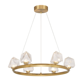 Castello 6-Light Chandelier in Warm Brass