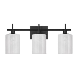 3-Light Bathroom Vanity Light in Matte Black