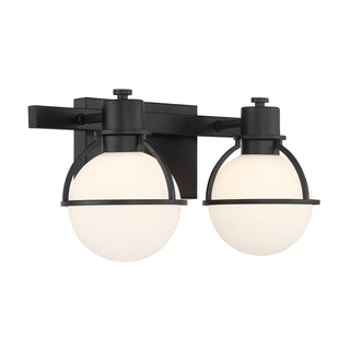 Pierce 2-Light Bathroom Vanity Light in Matte Black