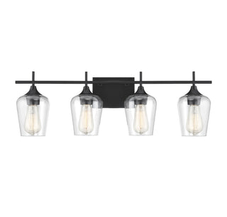 Octave 4-Light Bathroom Vanity Light in Black