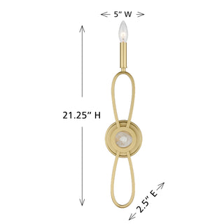 Minette 1-Light Wall Sconce in Spun Gold