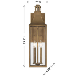 Lancaster 2-Light Outdoor Wall Lantern in Atlas Bronze