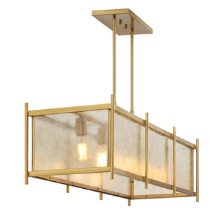 Jacobs 5-Light Linear Chandelier in Warm Brass