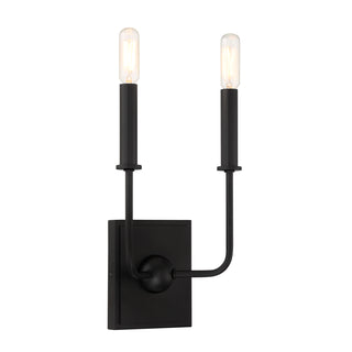 Avondale 2-Light Wall Sconce in Matte Black