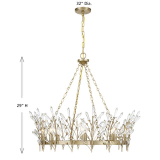 Orianna 8-Light Chandelier in Noble Brass
