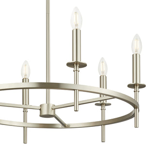 6-Light Chandelier in Brushed Nickel