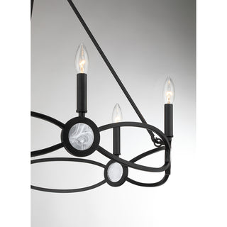 Minette 6-Light Chandelier in Matte Black