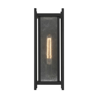 Jacobs 1-Light Outdoor Wall Lantern in Matte Black
