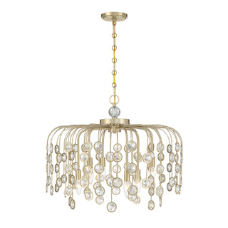 Irina 6-Light Chandelier in Noble Brass