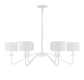 6-Light Chandelier in Bisque White