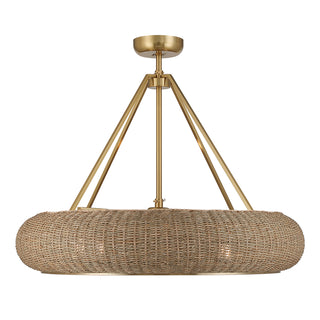 Gaia 4-Light Fan D'Lier in Warm Brass by Breegan Jane