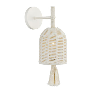 Lunara 1-Light Wall Sconce in Cotton by Breegan Jane