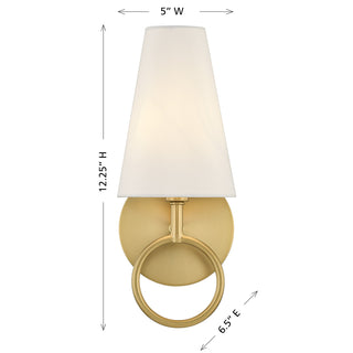 Wilkes 1-Light Wall Sconce in Warm Brass by Dann Foley