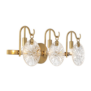 Addison 3-Light Bathroom Vanity Light in Warm Brass