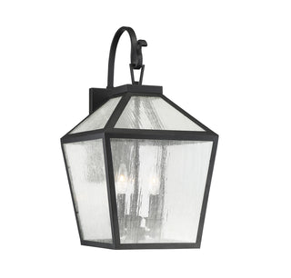 Woodstock 3-Light Outdoor Wall Lantern in Black