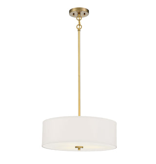 3-Light Pendant in Warm Brass