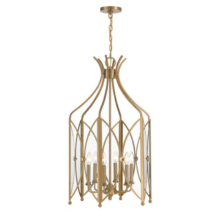 Enclave 6-Light Pendant in Noble Brass