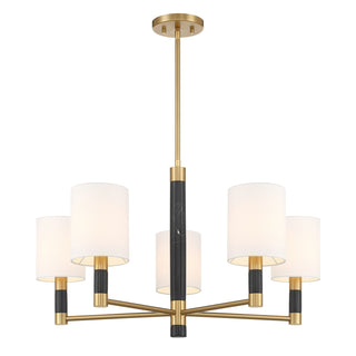 Conrad 5-Light Chandelier in Warm Brass