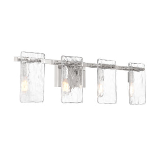Genry 4-Light Bathroom Vanity Light in Polished Nickel