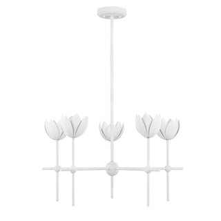 5-Light Chandelier in Bisque White