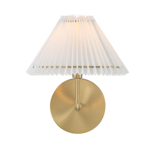 1-Light Wall Sconce in Natural Brass