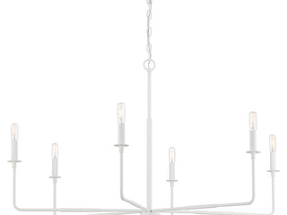 Salerno 6-Light Chandelier in Bisque White