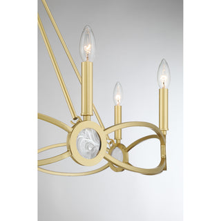 Minette 8-Light Chandelier in Spun Gold