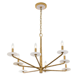 Judi 8-Light Chandelier in Distressed Gold by Breegan Jane