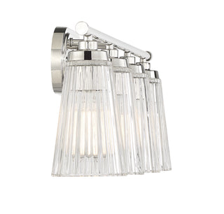 Chantilly 4-Light Bathroom Vanity Light in Polished Nickel
