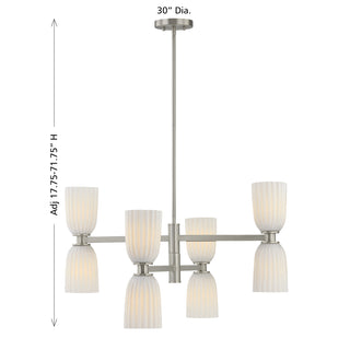 Baldwin 8-Light Chandelier in Satin Nickel