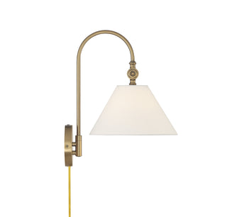 1-Light Wall Sconce in Natural Brass