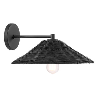 1-Light Wall Sconce in Matte Black