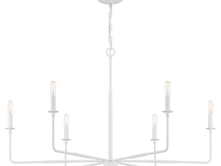 Salerno 6-Light Chandelier in Bisque White